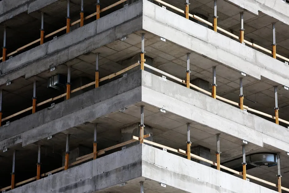 profesjonalny plac budowy z wykorzystaniem betonu towarowego i nowoczesnego sprzętu budowlanego